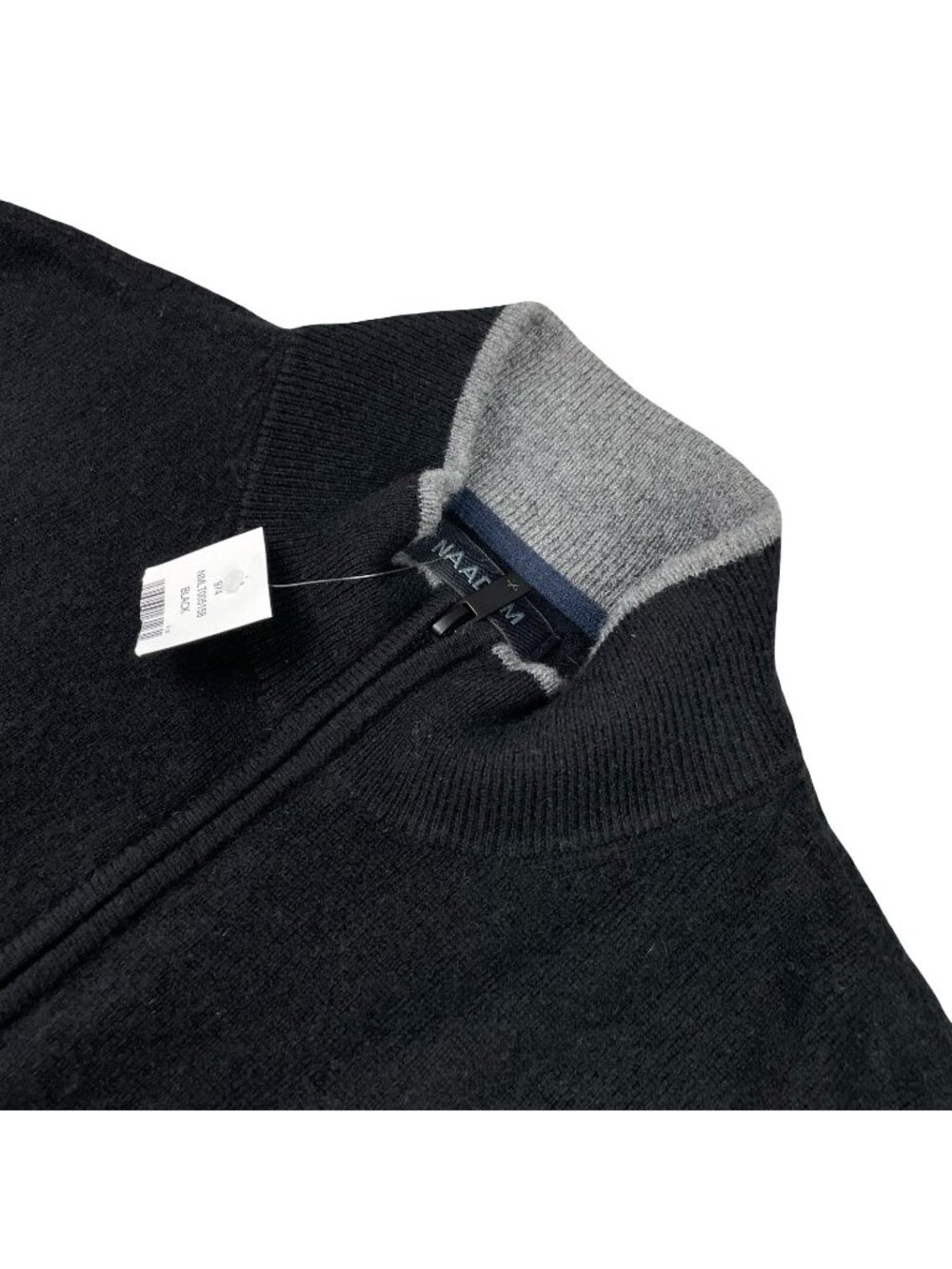 NEW Naadam Men's Wool/Cashmere Full Zip Sweater Vest Black • Large